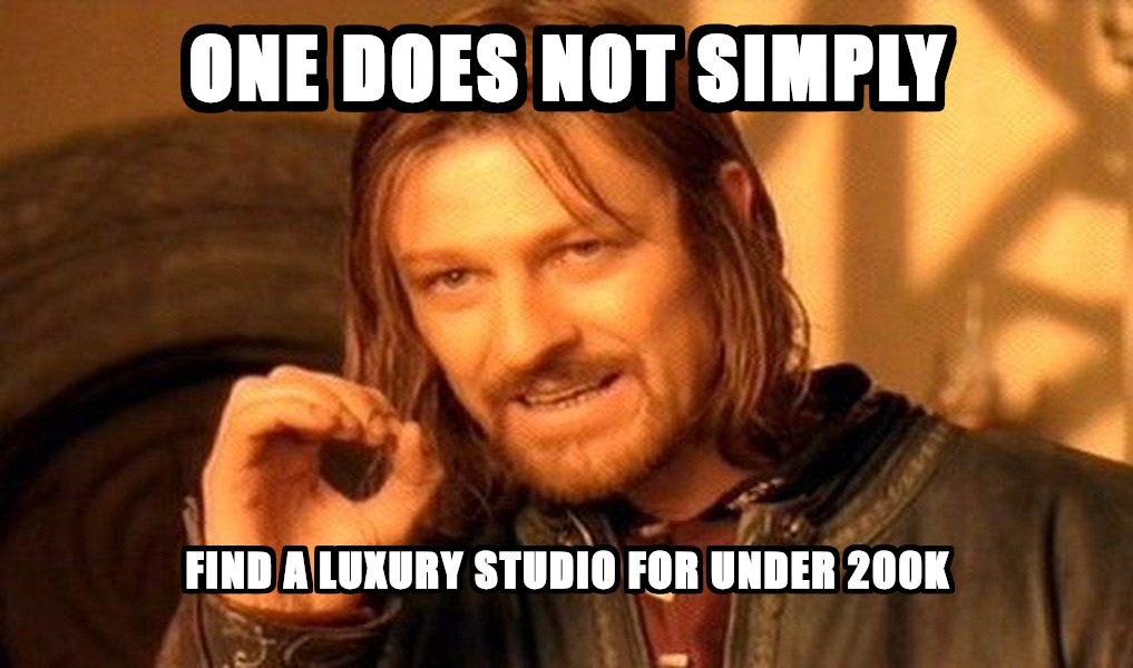 AI-generated meme: real estate agency (One Does Not Simply)